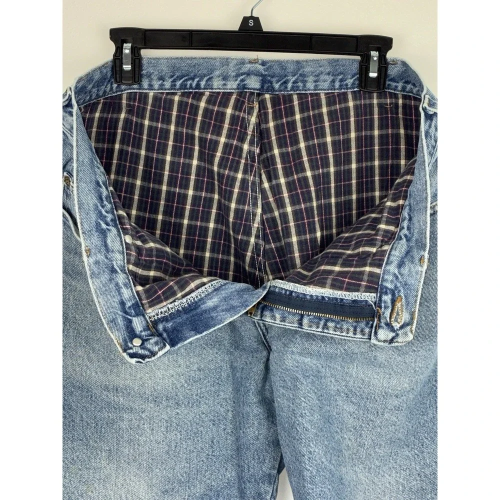 L.L.Bean Double L Men's Blue Denim Lined Jeans Natural Fit Straight Light Wash